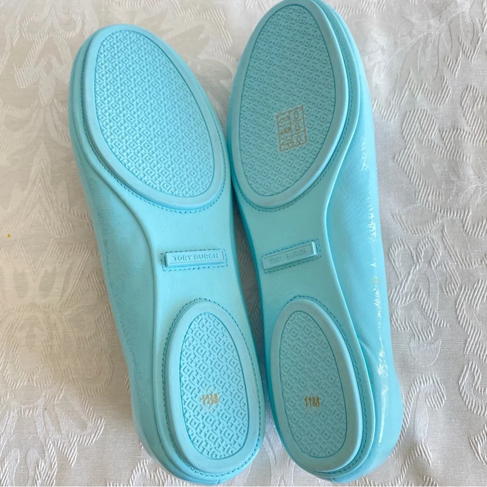 Tory Burch Blue Minnie Travel Ballet